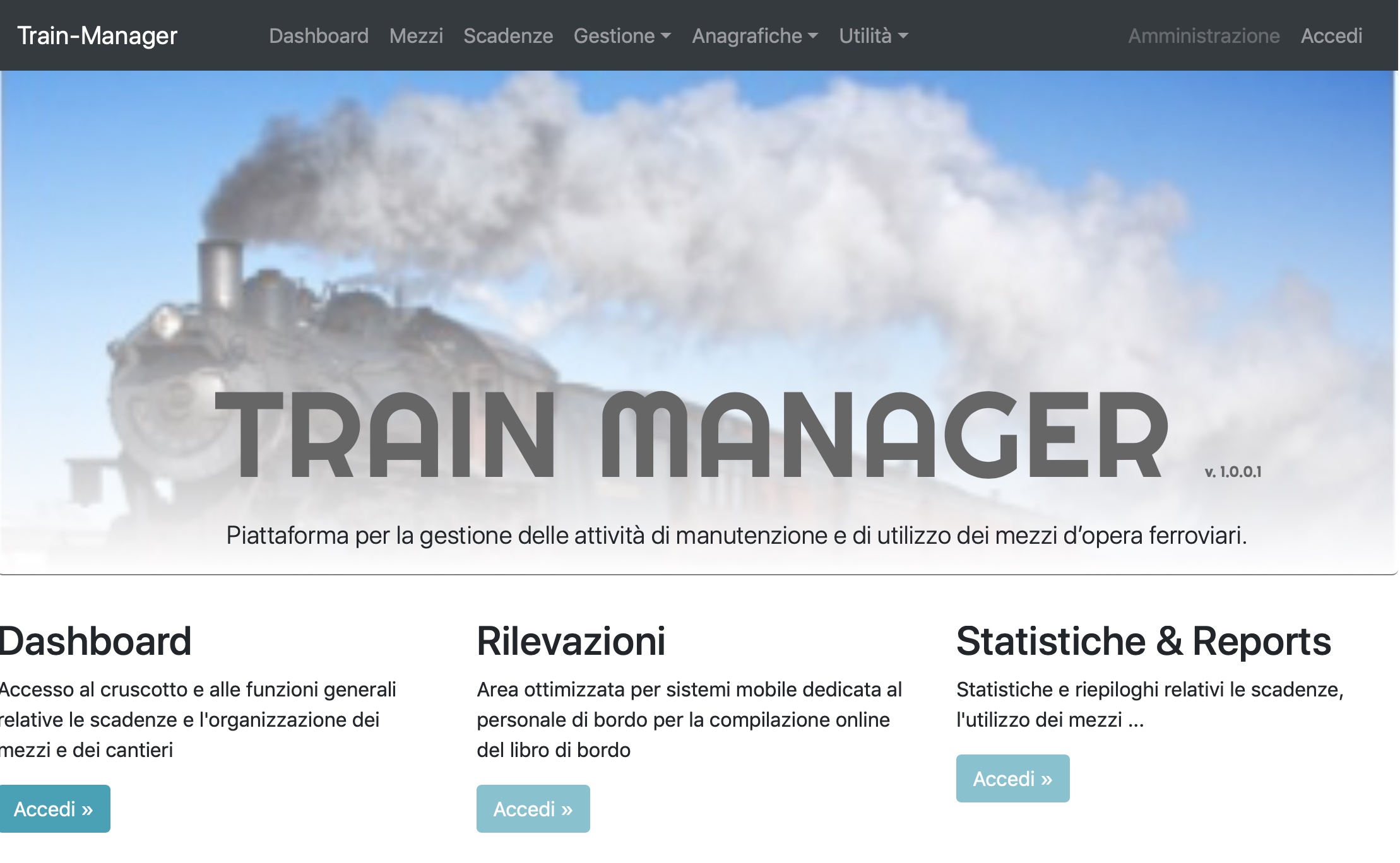 SOFTWARE DI GESTIONE MEZZI FERROVIARI